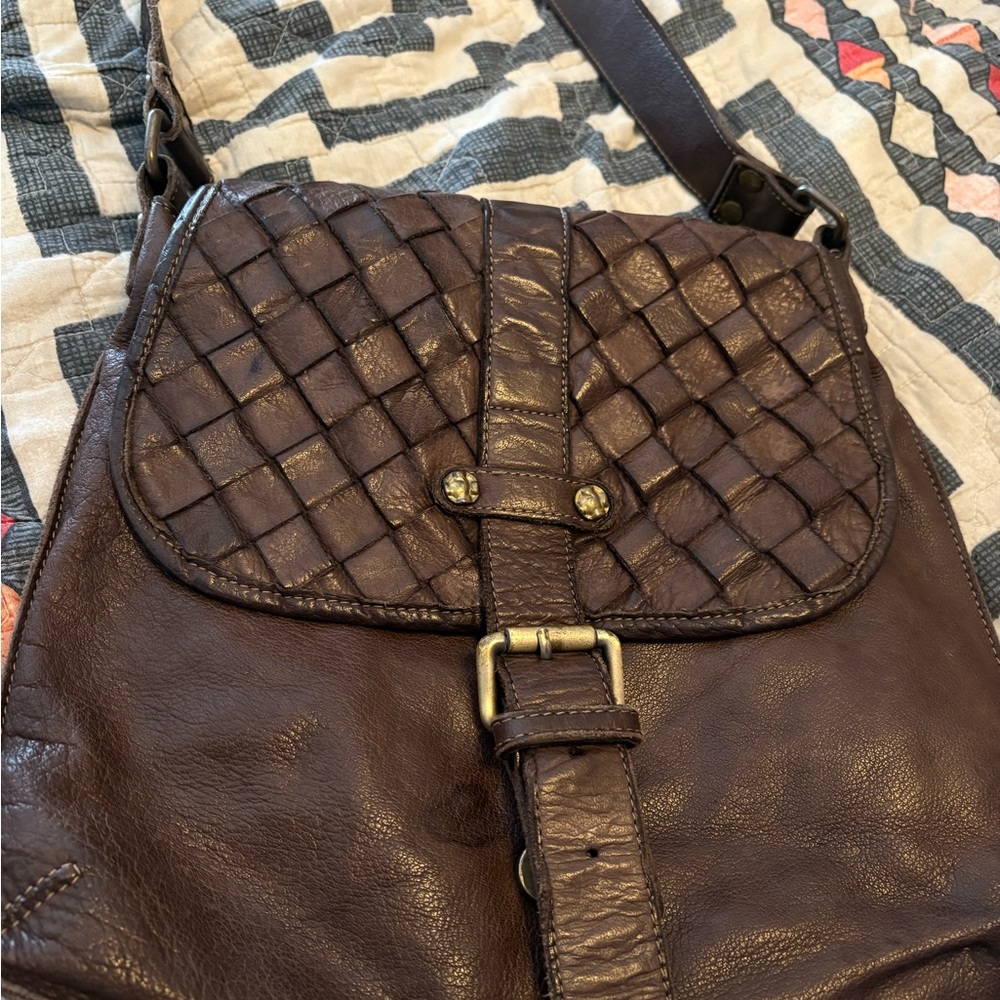 Brown Leather Crossbody Bag
